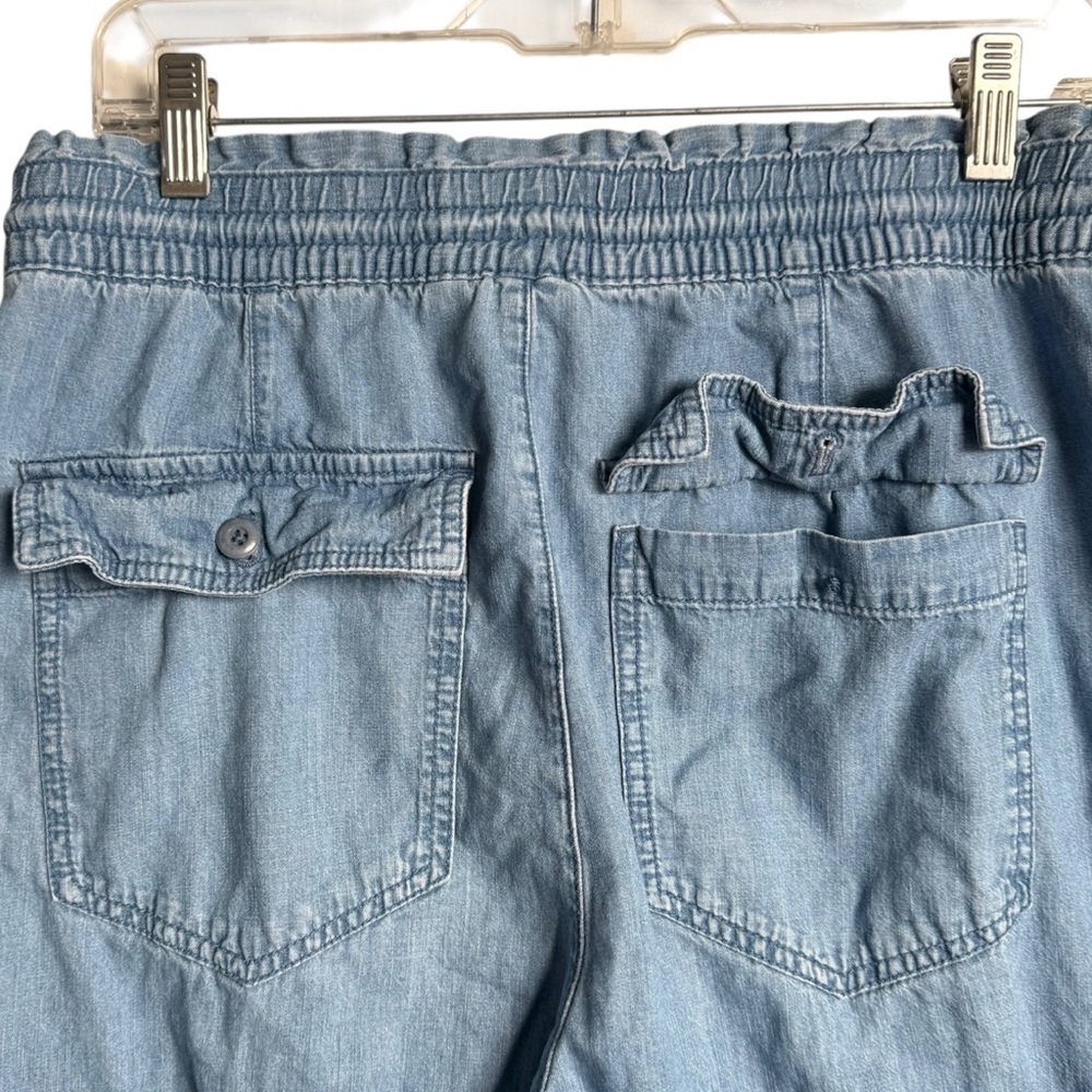 Gap High Rise Chambray Wide Leg Pants Womens 10 Medium Indigo Blue 679051 - Picture 7 of 13